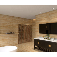 Spain brown glazed glossy hotel bathroom marble porcelain wall ceramic floor tile